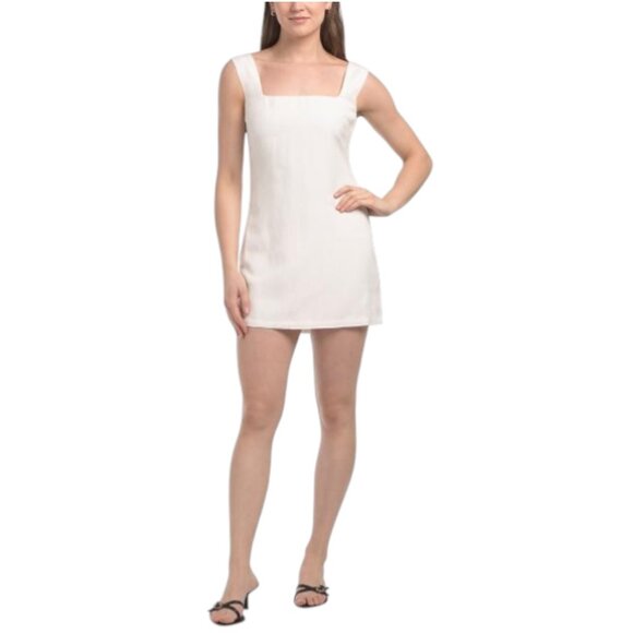 French Connection Dresses & Skirts - FRENCH CONNECTION Linen Blend Birdie Square Neck Mini Dress